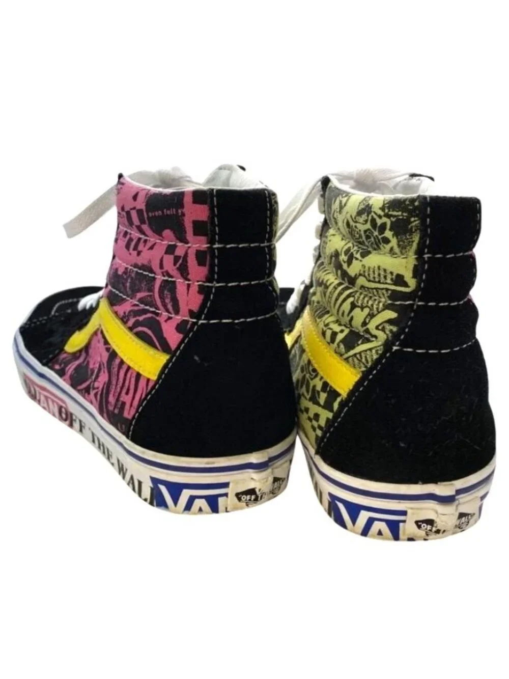Vans Sk8-Hi Lady Azalea Pink/Yellow/Black High-Top Sneakers Mens 7.5/Womens 9